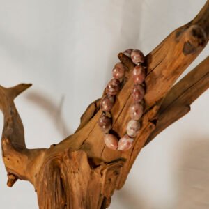 Pink Quartz Stretchy Handmade Bracelet