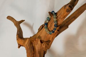 Handmade Blue Crystal Stretchy Bracelet