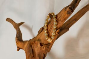 Ivory bead and Gemstone Bracelet