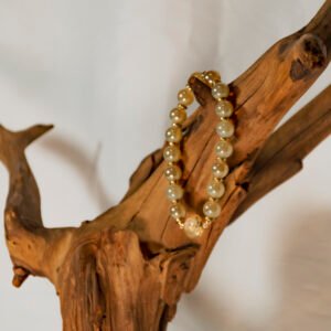 Ivory bead and Gemstone Bracelet