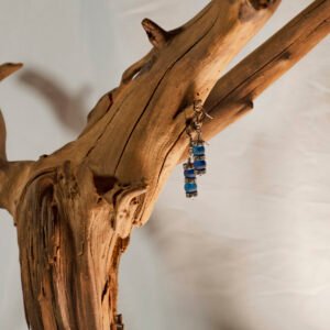 Blue Beaded Earrings