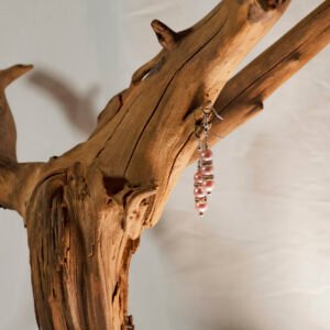 Pink Bead Drop Earrings