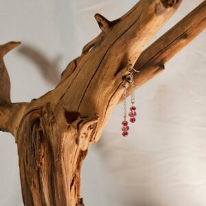 Pink Link Drop Earrings