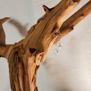 White Frosted Bead Earrings