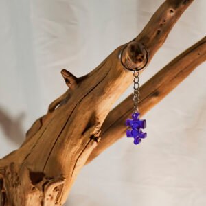 Glitter Puzzle Piece Keychain