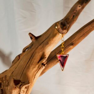 Red Triangle Keychain