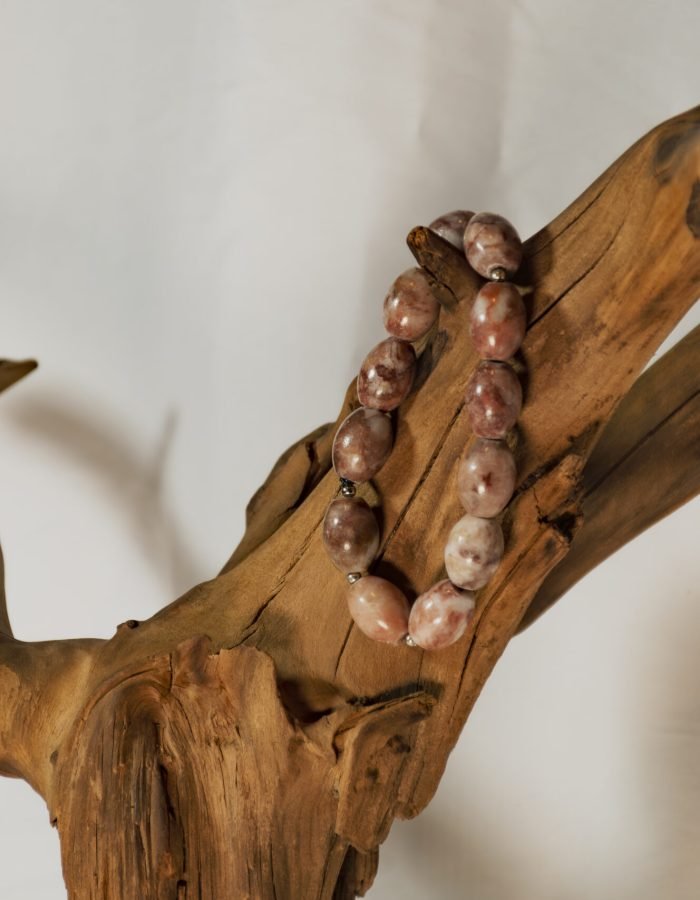 Pink Quartz Stretchy Handmade Bracelet