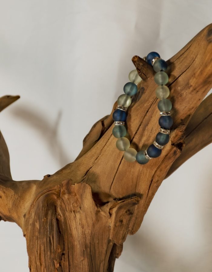 Handmade Blue Crystal Stretchy Bracelet