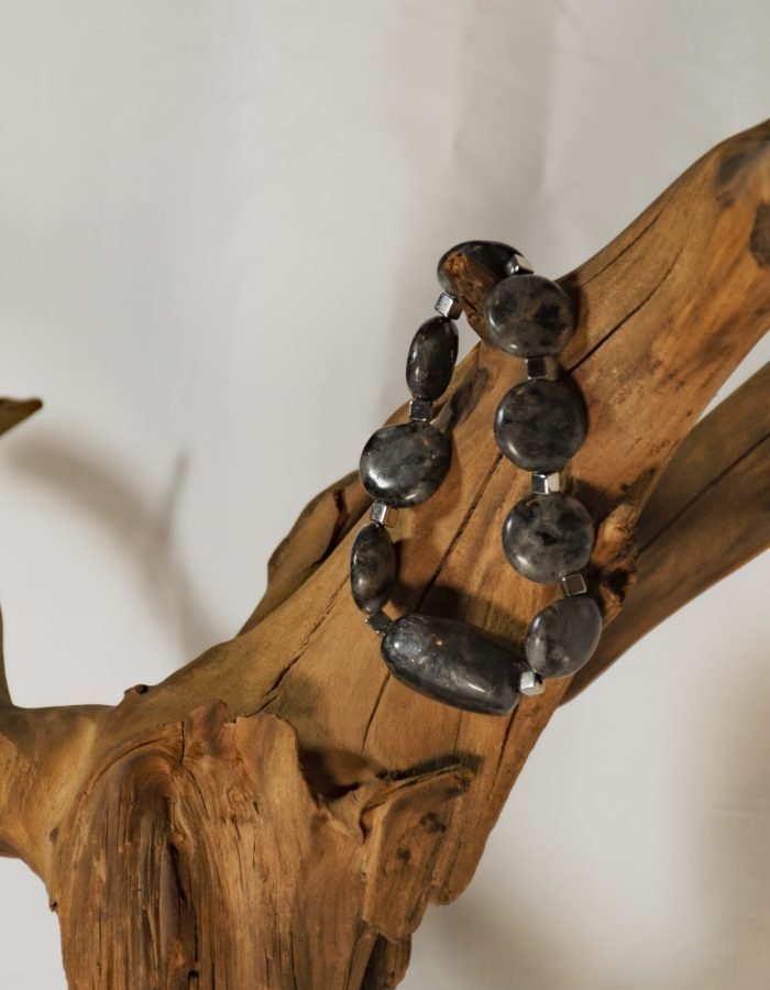 Black Gemstone Bracelet Handmade