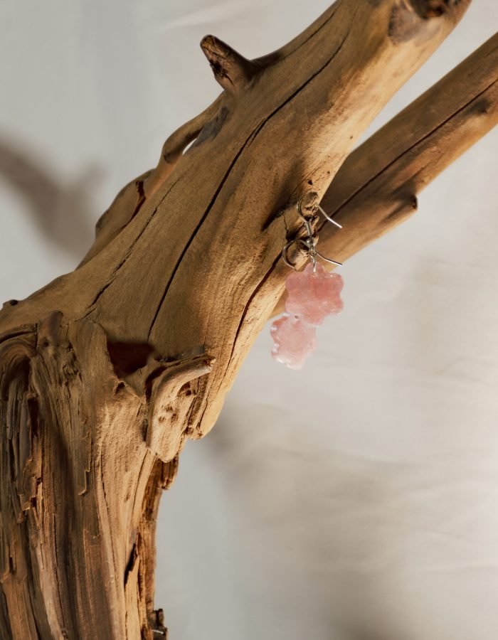 Pink Daisy Resin Earrings