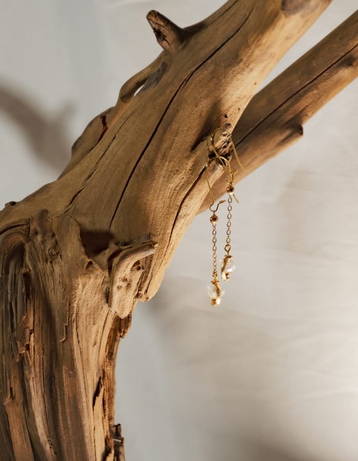 Crystal Link Drop Earrings