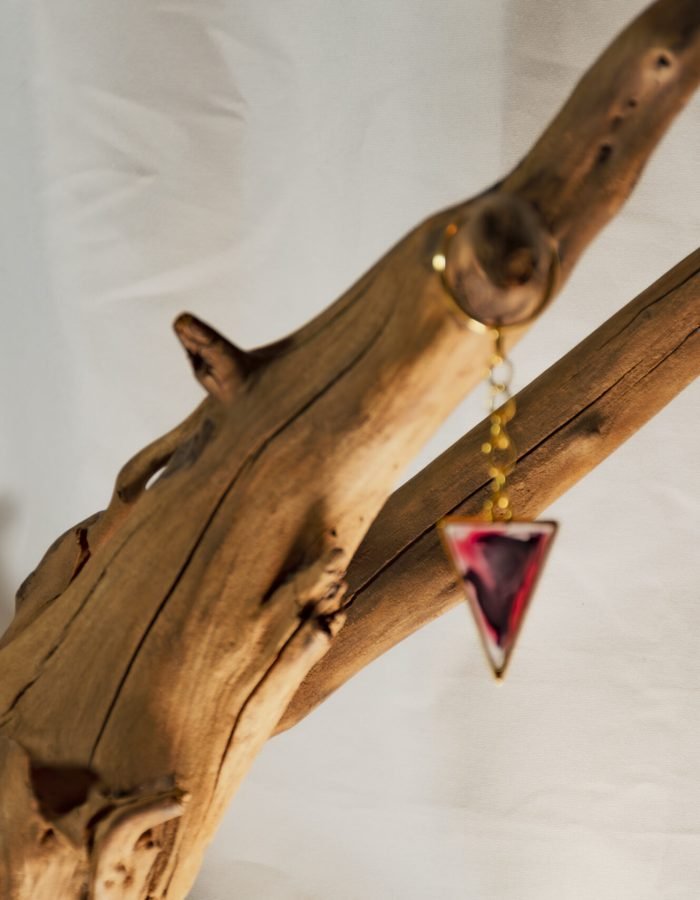 Red Triangle Keychain